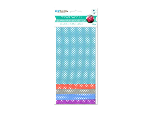 Fabric Craft: 6in x 8.25in Designer Swatches 10ct A5 D) Small Dot