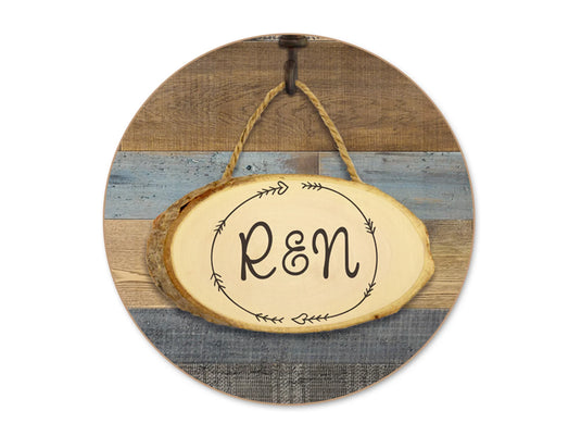 Craftwood: 13.5x7.5x0.9cm Oval Plaque w/Jute Cord