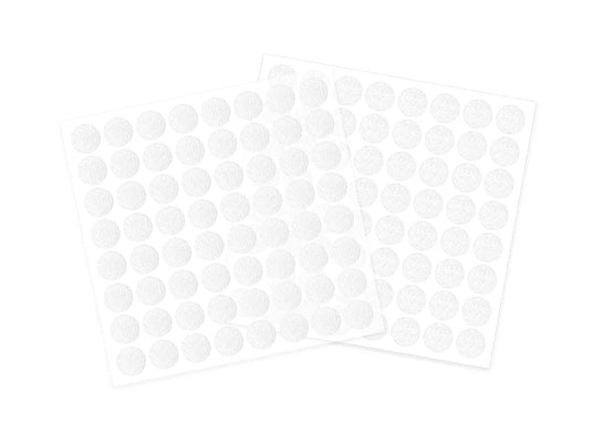 3D Hook & Loop Sticky Dots: 3/8" Round 64-pairs Dual-Adhesive