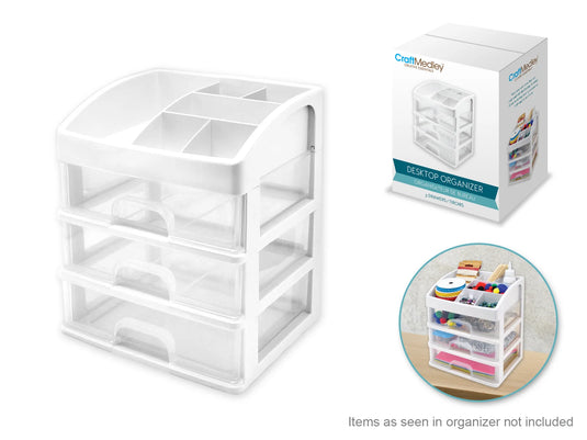 Craft Storage: 9.25x6.7x10.6" Drawer Desktop Organizer