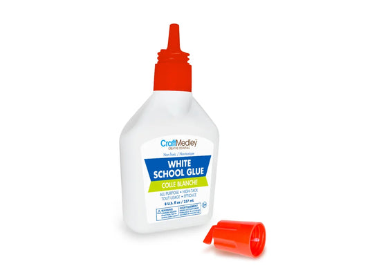 Craft Medley Glue: 250g White All-Purpose School Glue Hanger-Top Bottle