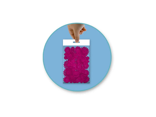 Craft Medley: Bottom-Seal OPP Polybags 5"x7" 18pc White Header