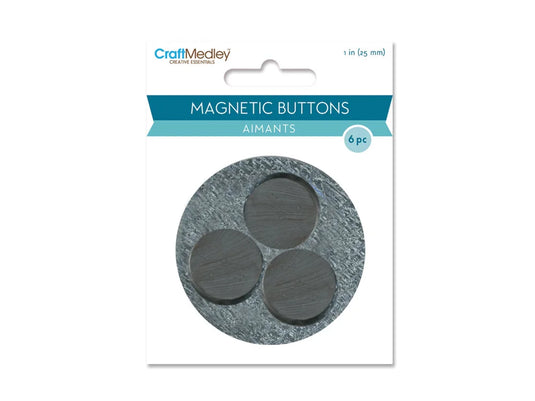 Magnetic Buttons: 25mm 6pcs/pk On Mirror