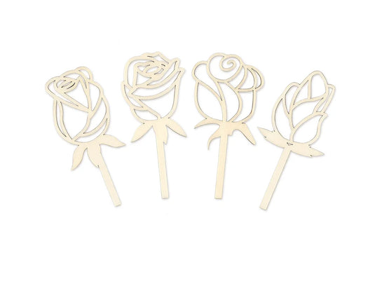 Wood Craft: 6.5" Rose Medley Pic