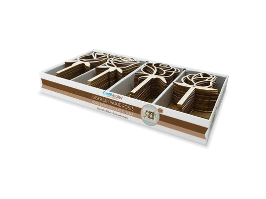 Wood Craft: 6.5" Rose Medley Pic