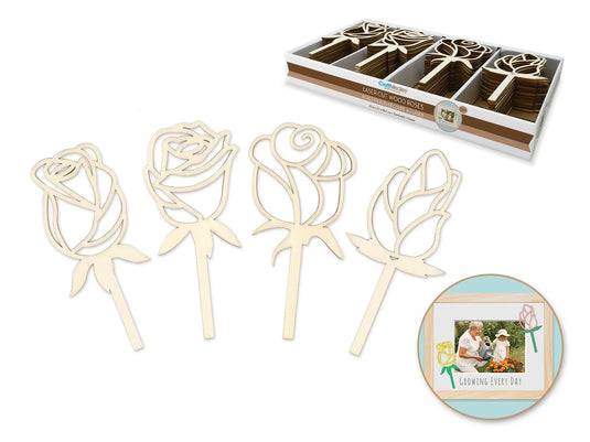 Wood Craft: 6.5" Rose Medley Pic