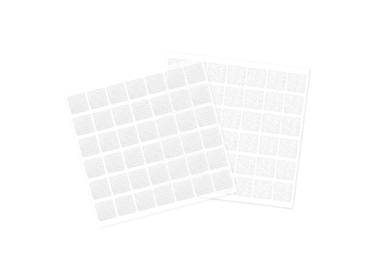3D Hook & Loop Sticky Dots: 1/2" Square 42-pairs Dual-Adhesive
