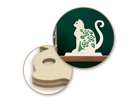 Wood Craft: DIY 6" 3D Shape Standing 5mm(T) C) Cat