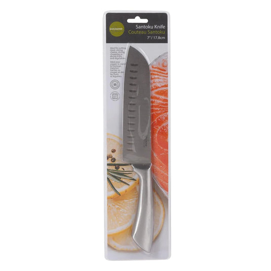L.Gourmet 7" Santoku Knife, Stainless Steel, clamshell(CS)