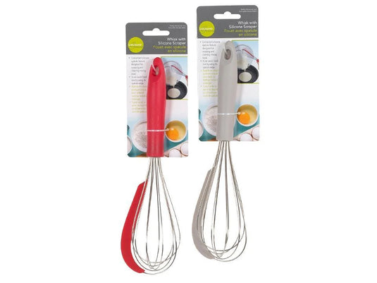 L.Gourmet 11"L Whisk w/ Silicone Scraper