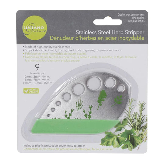L.Gourmet Herb Stripper w/S.S.Blade & Plastic Blade Cover, b/c (CS)