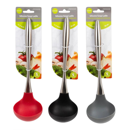 L.Gourmet Stainless Steel Silicone Soup Ladle,  t.o.c.(CP)