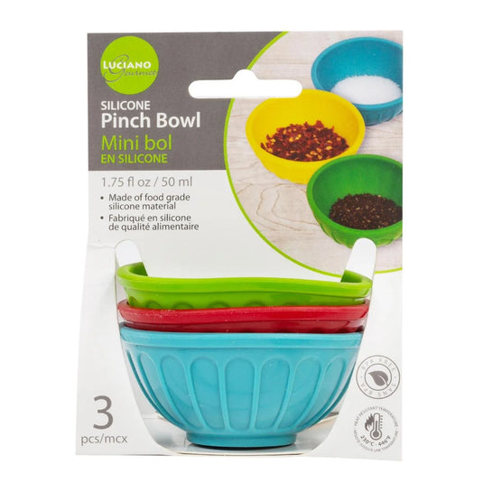 L.Gourmet 3-pc Silicone Pinch Bowl Set, hang card