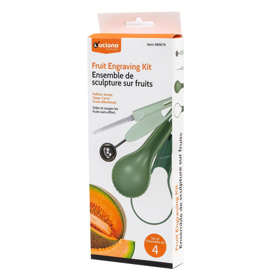 Luciano 4-pc Fruit Engraving Kit, window box