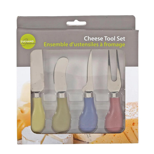 L.Gourmet 4-pc Cheese Tool Set, Stainless Steel, wbx