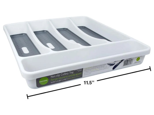 L.Gourmet Non-slip Cutlery Tray, 12.75"x11.25"x1.75", label
