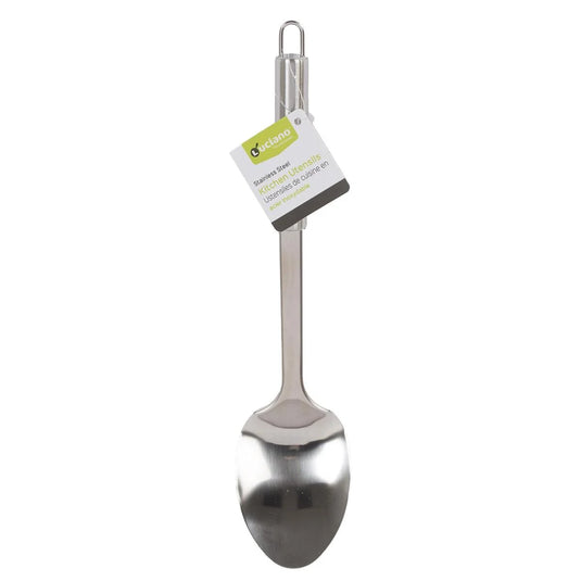 Luciano 12.5"L Solid Spoon, Stainless Steel, hangtag