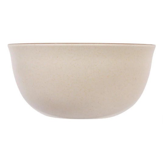 Luciano 6"Cream Matt Color Bowl w/Color Rim, Bamboo Fiber,upc
