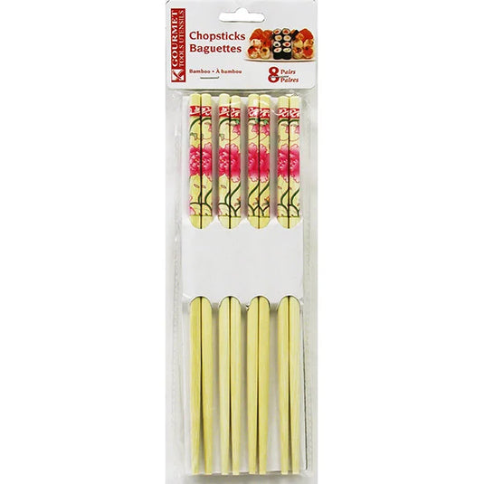 ASSORTED CHOPSTICKS WITH DESIGN 8PK