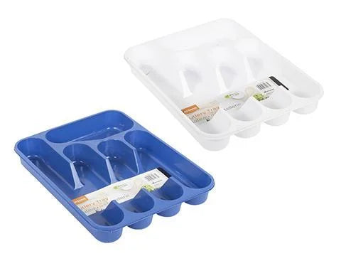 Luciano Plastic Cutlery Tray, 13x9.25x1.75"