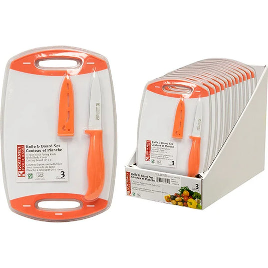 CUTTING BOARD WITH KNIFE 10x6IN/Knife 3IN