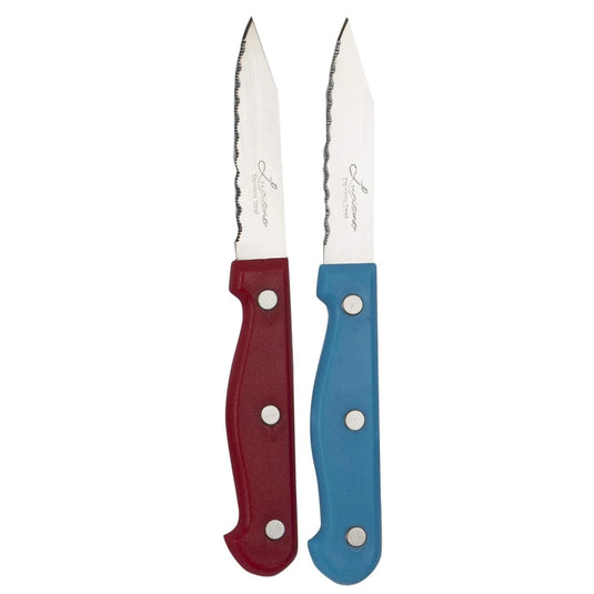 Luciano 2-pc S/S Paring Knife w/ Col.Handle,Blade