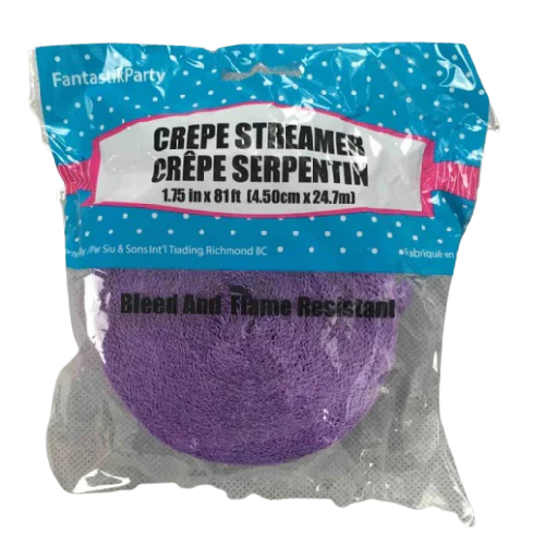 CREPE STREAMER LAVENDER 81ft