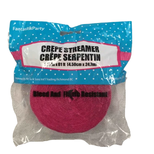 CREPE STREAMER FUCHSIA 81ft