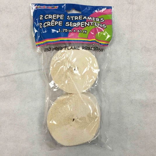 CREPE STREAMERS SNOW WHITE 81ft