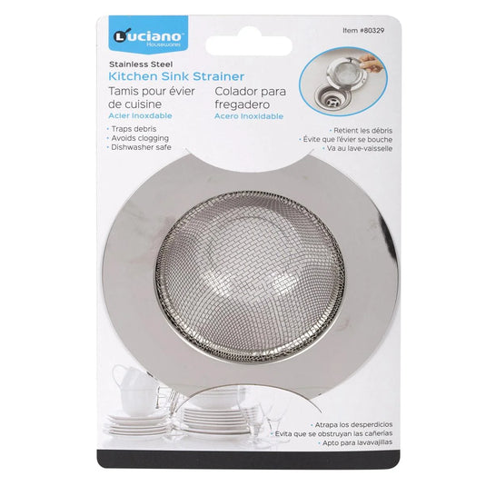Luciano, Kitchen Sink Strainer, Stainless Steel, card (CS)