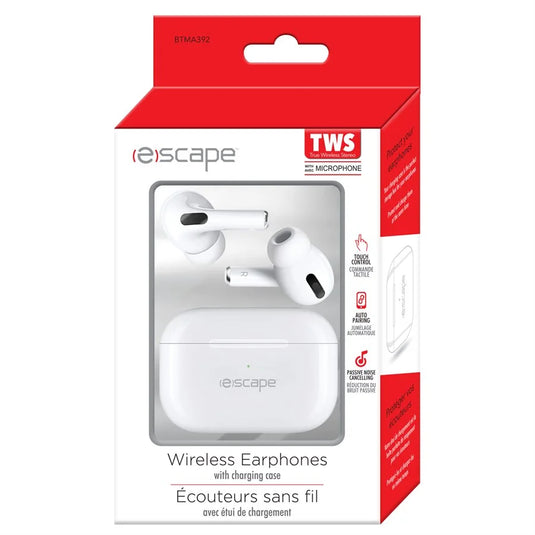 ESCAPE TWS WIRELESS STEREO EARPHONES WITH CHARGING STATION & MICROPHONE