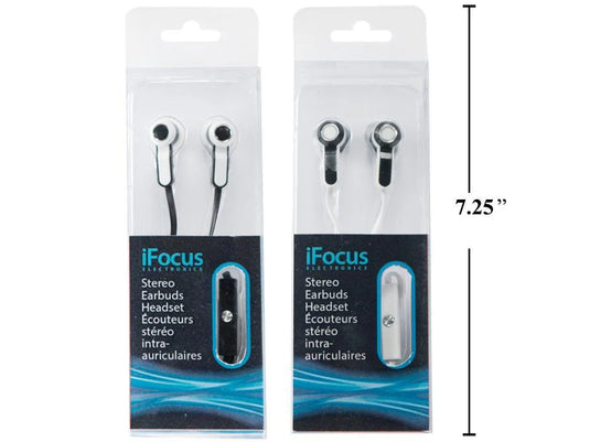 iFocus, 3.5mm Earbuds, pvc hnging bx w/colour insrt (HZ)