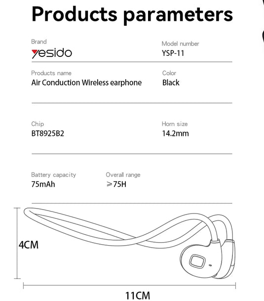 BT 5.3 Air Conduction Wireless Earphone