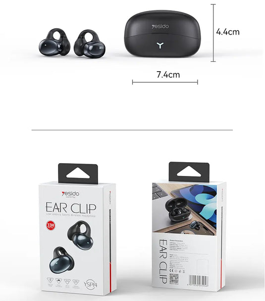 Bluetooth 5.3 Pulse 3.0 Open Clip Wireless Earphones