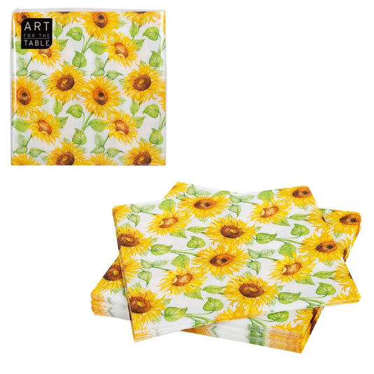 20-PC "Sunflower" Napkin 13x13" 2-ply, Polybag