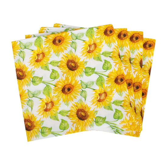 20-PC "Sunflower" Napkin 13x13" 2-ply, Polybag
