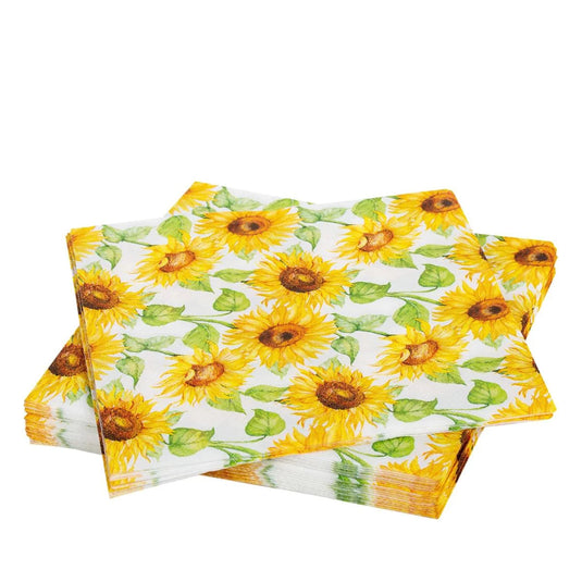 20-PC "Sunflower" Napkin 13x13" 2-ply, Polybag