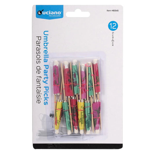 Luciano 12-pc Umbrella Party Pick, b/c