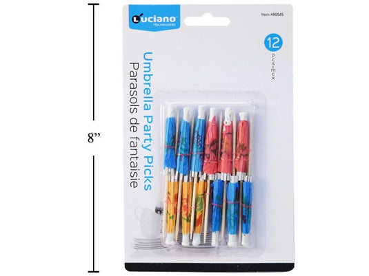 Luciano 12-pc Umbrella Party Pick, b/c