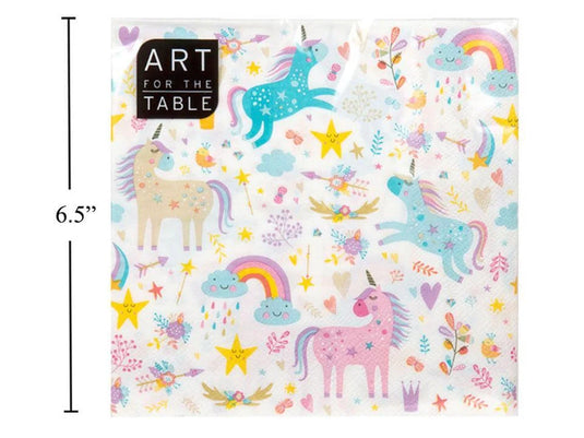 20-PC "Unicorn" Napkin,13x13" 2-ply, polybag