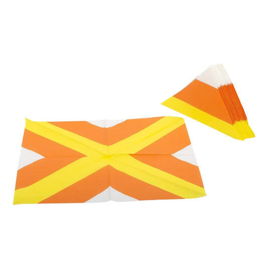 Harvest Candy Corn 20ct.x2ply 13"x13" Triangle Napkins,polybag