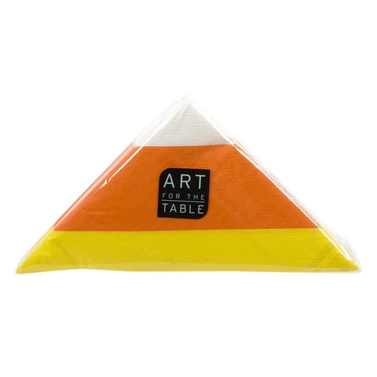 Harvest Candy Corn 20ct.x2ply 13"x13" Triangle Napkins,polybag