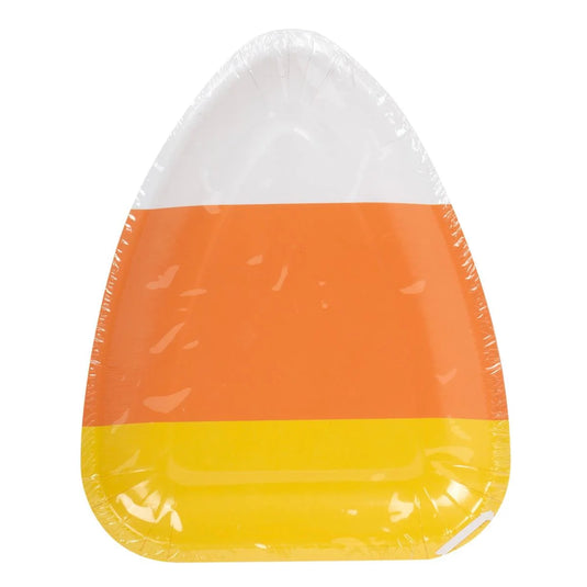 Harvest Candy Corn Shaped 20ct. Paper Plates,6"x7.5",shrink w/label