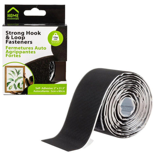 H.E. Hook & Loop Fasteners 50mmx31.5", Strong hold, Col. box