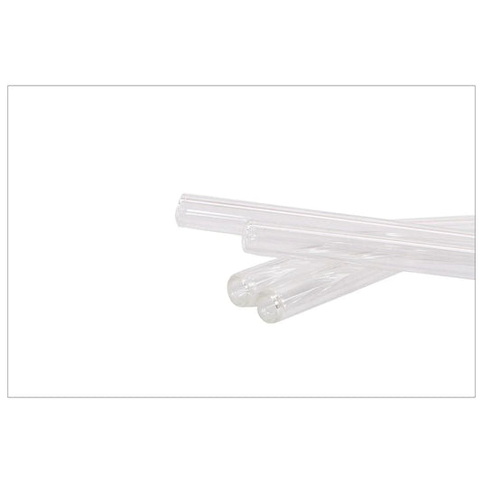 Luciano 4-pc 20cm L Glass Straws, 2 straight+2 curved w/Brush,cbx