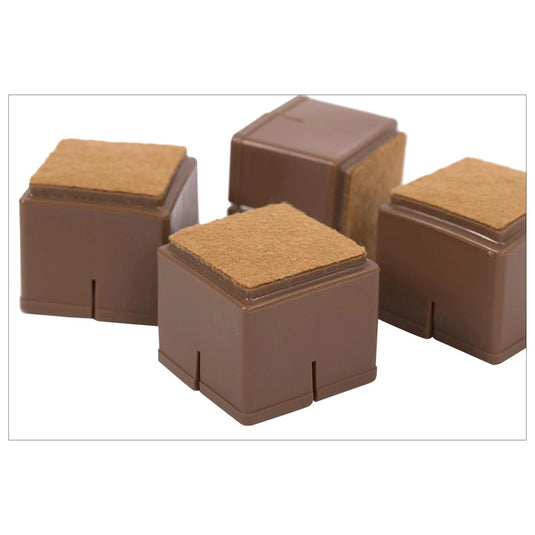 H.E. 4-PC Square Chair Leg Caps, B/C, Large, 31-41mm(HZ)