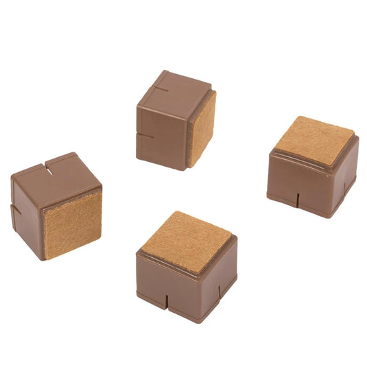 H.E. 4-PC Square Chair Leg Caps, B/C, Large, 31-41mm(HZ)