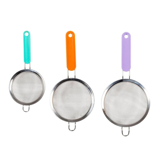 Luciano 3-pc S.S. Mesh Strainer set 3.5"/4.5"/5", t.o.c.