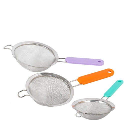 Luciano 3-pc S.S. Mesh Strainer set 3.5"/4.5"/5", t.o.c.