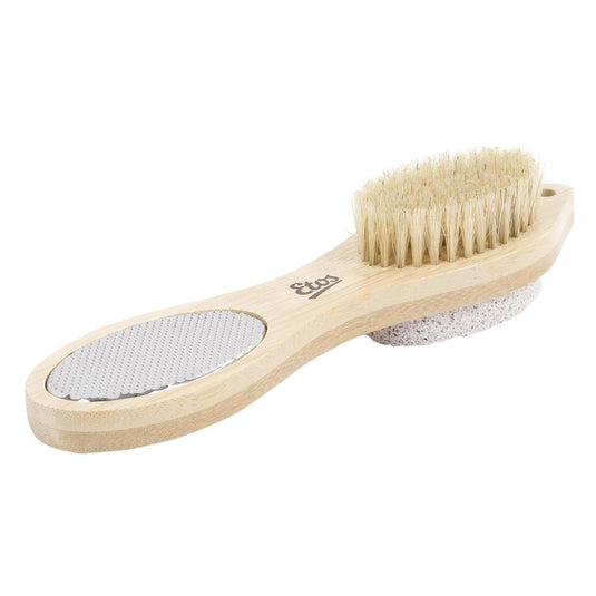 Bodico, Wood 4-in-1 Pedicure Brush, Shrink Wrap& h/t